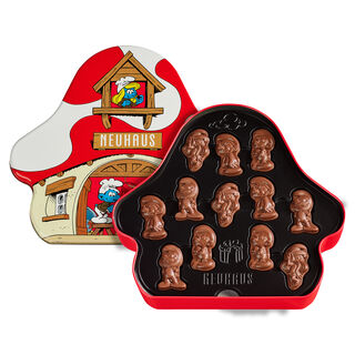 Chocolate Smurfs Mushroom House Tin 24 pcs
